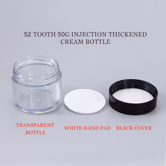SRS Cosmetic Packaging Eco Friendly 3g 5g 10g 15g 30g 50g 80g 100g 150g Gold Airless Clear AS PETG PET Food Grade Skincare Facemask Cream Nail Hair Plastic Jar