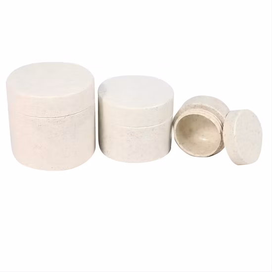 Biodegradable Multi Color Wheat Cosmetic Containers Recyclable Wheat Straw Cream Jar with Screw Cap
