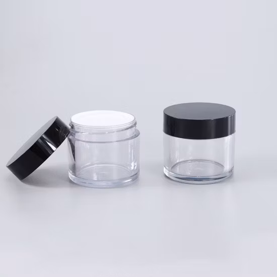 SRS Cosmetic Packaging Eco Friendly 3g 5g 10g 15g 30g 50g 80g 100g 150g Gold Airless Clear AS PETG PET Food Grade Skincare Facemask Cream Nail Hair Plastic Jar